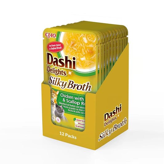 Inaba - Dashi Delights Silky Broth Chicken with Tuna & Scallop 12 pack x 40 gr