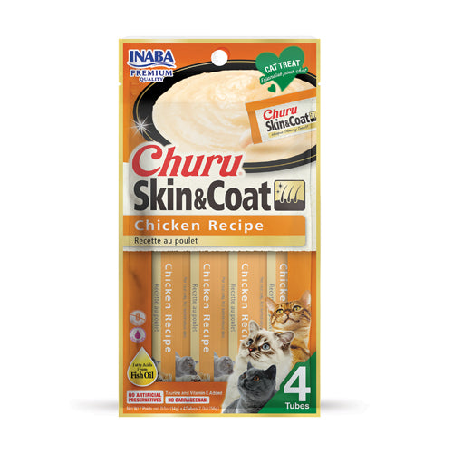 Inaba - Churu Skin & Coat Chicken 12 Pack = 48 Tubes