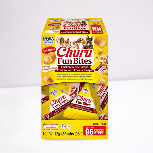 INABA Fun Bites Dog Chicken Wraps – Chicken with Cheese