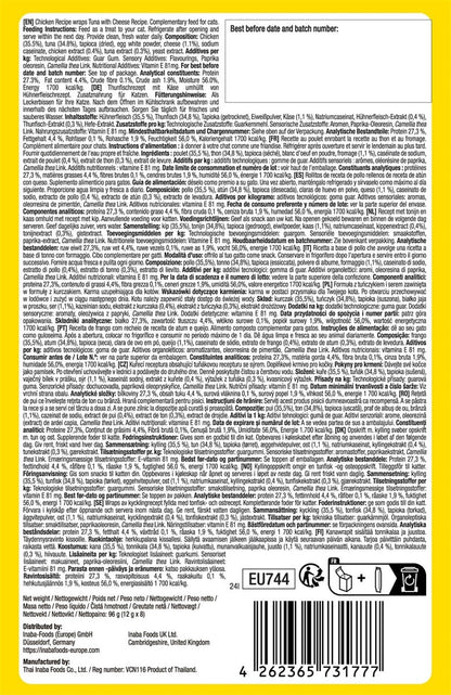 Inaba Fun Bites Cat Chicken Wraps – Tuna with Cheese - Dierenshop Lady