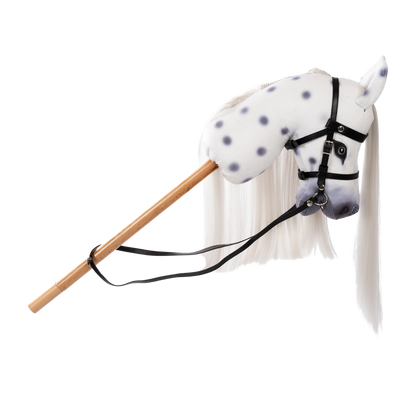 Stokpaard Magic - Gevlekt Hobbypaard met Grijze Manen - Dierenshop Lady