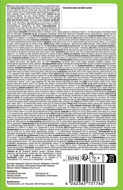 Inaba Fun Bites Cat Chicken Wraps – Chicken whit Pumpkin - Dierenshop Lady