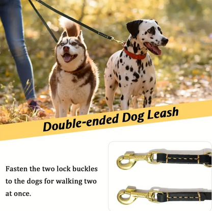 Dubbele Hondenriem – Handenvrij Trainingslijn met Duurzame Messing Draaiklem