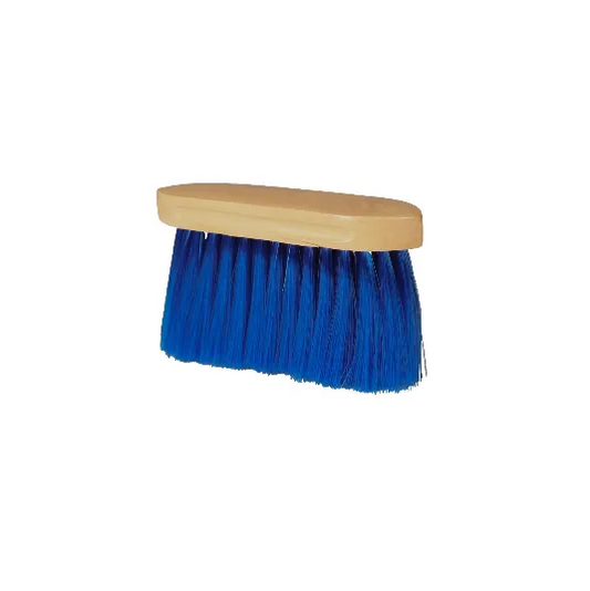 Houten Paardenborstel met Lange Zachte Haren – Zwart, Blauw & Roze