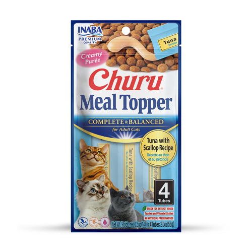 Inaba - Meal Topper Tuna with Scallop 12 Pack = 48 Tubes