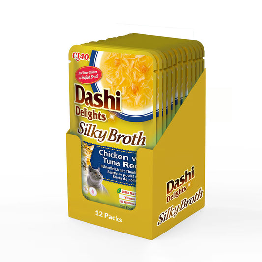 Inaba - Dashi Delights Silky Broth Chicken with Tuna 12 pack x 40 gr