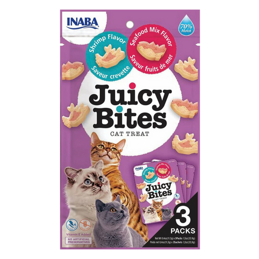 Inaba - Juicy Bites Shrimp & Seafood 6 Pack = 18 Tubes