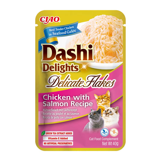 Inaba - Dashi Delights Delicate Flakes Chicken with Salmon 12 pack x 40 gr