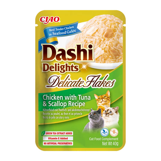 Inaba - Dashi Delights Delicate Flakes Chicken with Tuns & Scallop12 pack x 40 gr