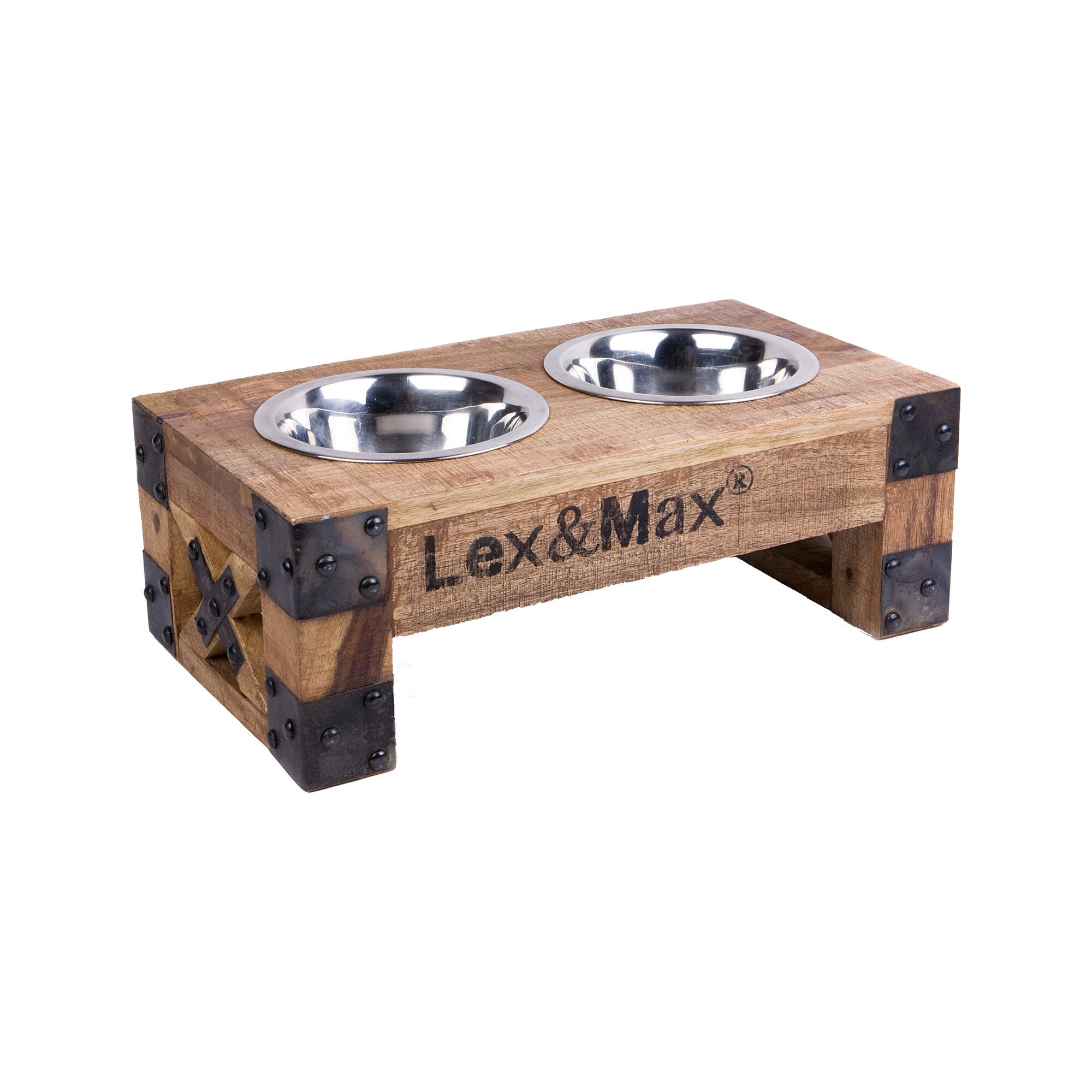 Lex&Max Wooden Feeder With Bowls