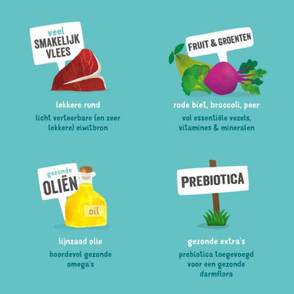 Edgard & Cooper - Beef with beetroot, broccoli & pear - Dierenshop Lady