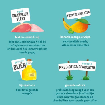 Edgard & Cooper - Puppy Duck & Chicken with banana, mango & pea