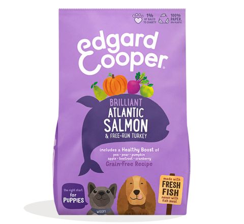 Edgard & Cooper - Puppy Fresh Atlantic Salmon & Free-run Turkey with pear, pumpkin, and apple - Dierenshop Lady