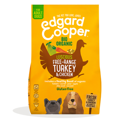 Edgard & Cooper - Adult Fresh Organic Free-Range Turkey & Chicken with organic carrot, pear & chia seeds