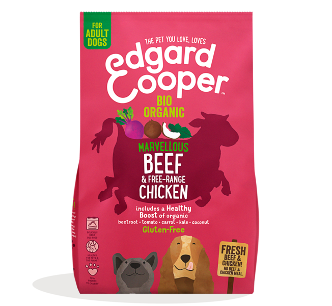 Edgard & Cooper - Adult Fresh Organic Beef & Free-range Chicken with organic beetroot, cocnut & kale