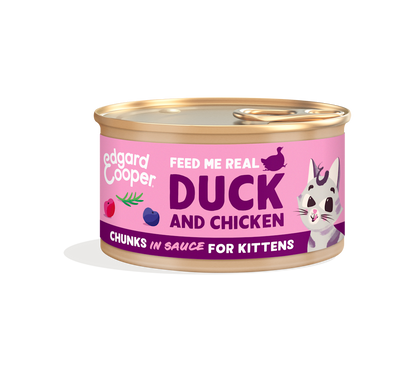Edgard & Cooper - Kittens Free-run Duck and Chicken chunks in sauce