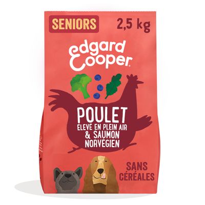 Edgard & Cooper - Senior Fresh Free-Run Chick & Norwegian Salmon with broccoli, blueberry, cranberry & cowberry