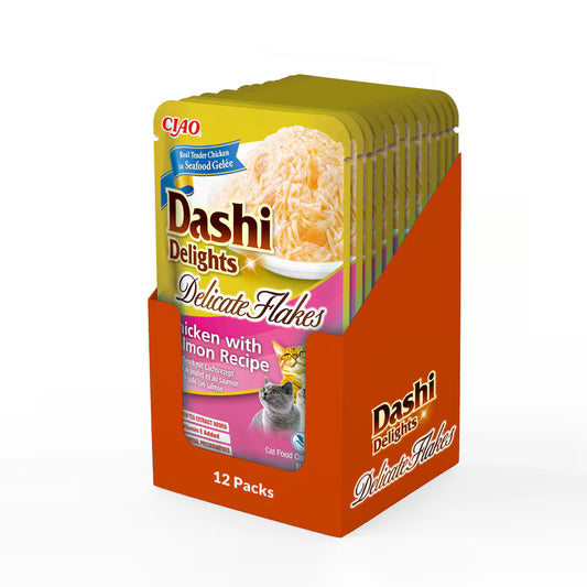 Inaba - Dashi Delights Silky Broth Chicken with Salmon 12 pack x 40 gr